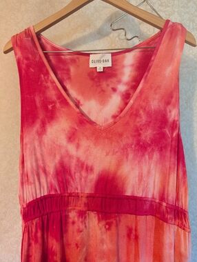 Olive+Oak Tue Dye Maxi Dress Sz. XL Pink & Orange